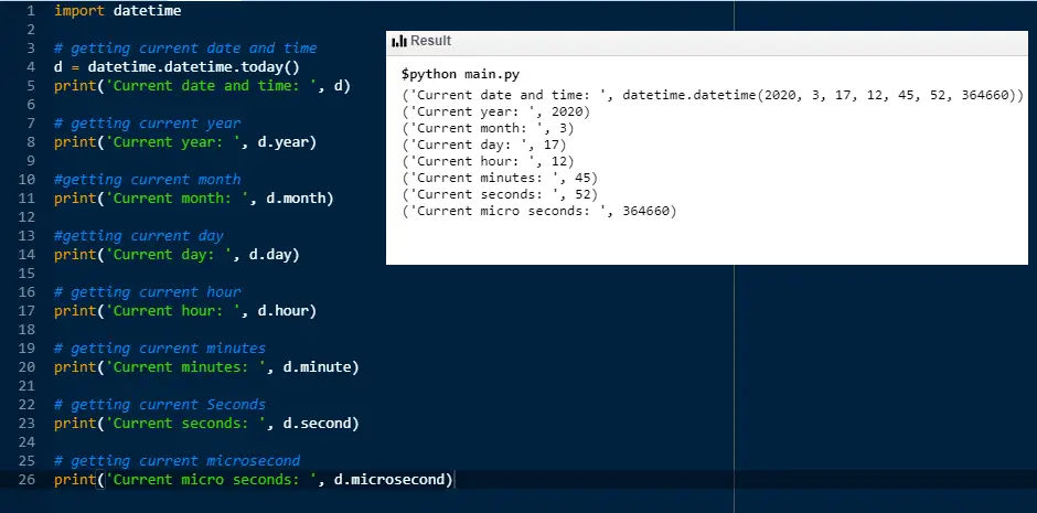 python-current-date