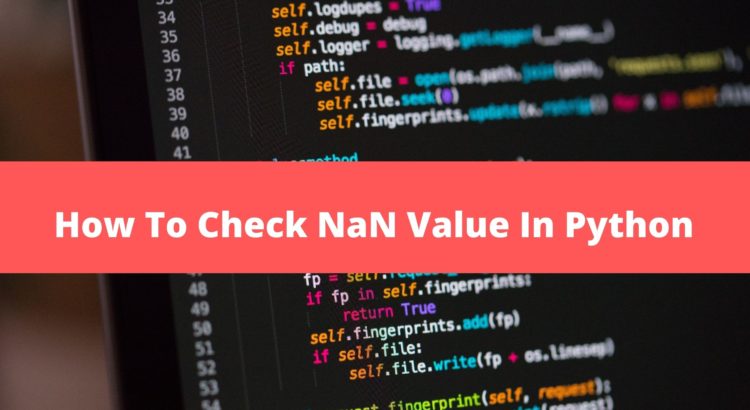 How To Check NaN Value In Python